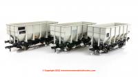 ACC1010-HUO-S Accurascale British Railways 24.5-ton HOP24 / HUO Coal Hopper Wagon - Three wagon multi-pack - Grey pre-TOPS Pack S